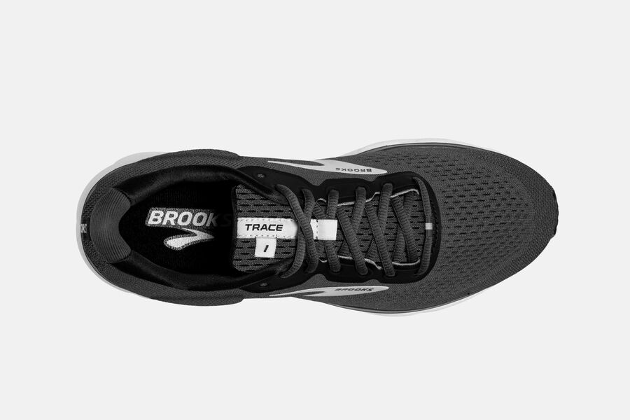 Trace Road Brooks Running Shoes NZ Mens - Black/Grey - VYOPAS-389